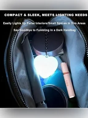 Bags | Rechargeable Heart Purse Light Led For Purse With Automatic ...
